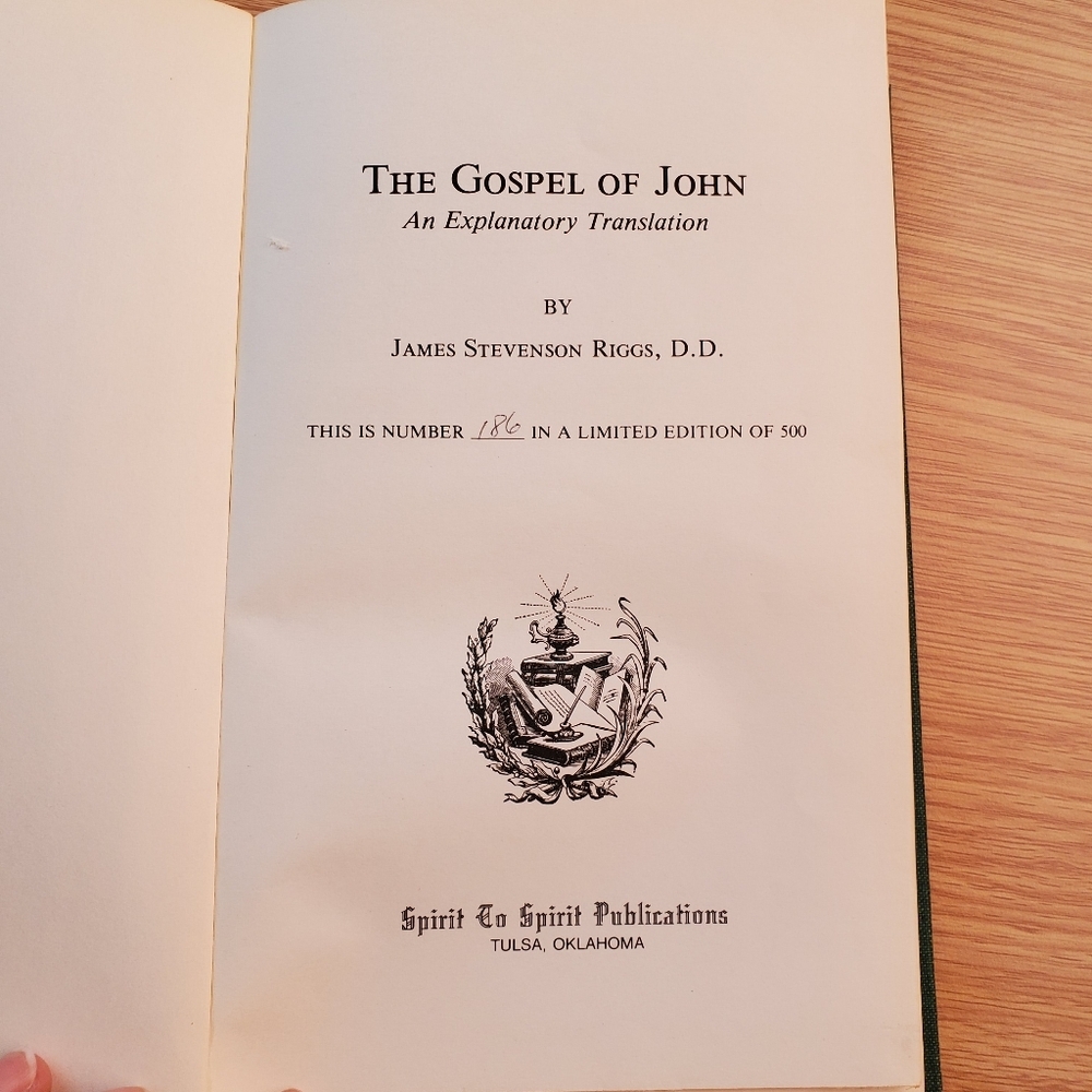 The Gospel of‎ John An explanatory translation by James Riggs limited edition - Picture 2 of 9